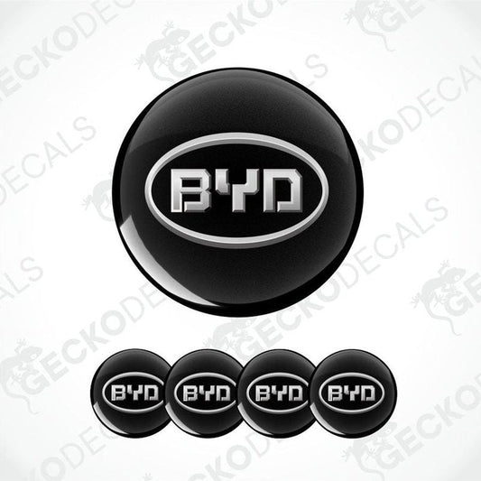 BYD logo and brand name on a white background
