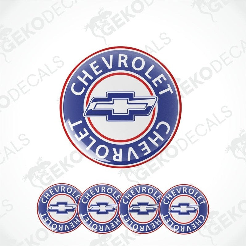 Chevrolet logo decal with a red and blue design on a white background.