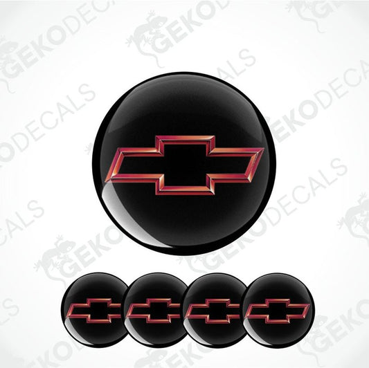 Chevrolet logo decal set on a white background with 'Gekodecals' branding.