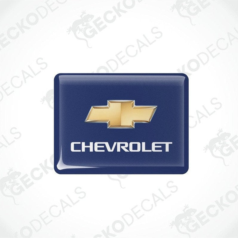 Blue vinyl stickers with the CHEVROLET brand logo.