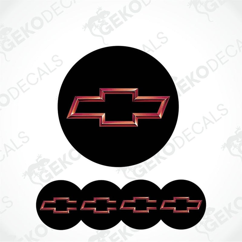 Chevrolet logo decal set on a white background with 'Gekodecals' branding.