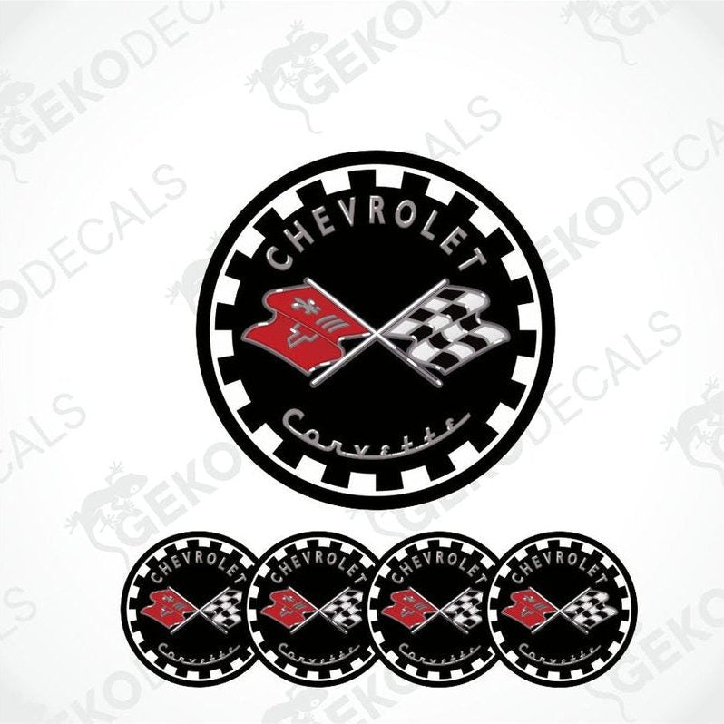 Chevrolet logo with checkered flags on a white background