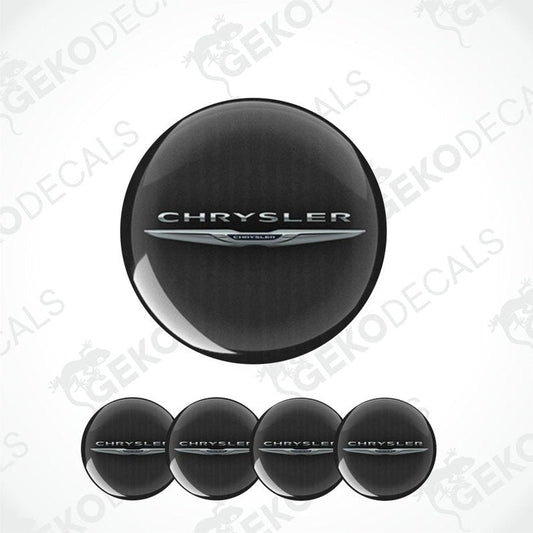 Black Chrysler logo decal on a white background