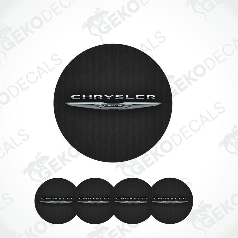 Chrysler logo decal set on a white background