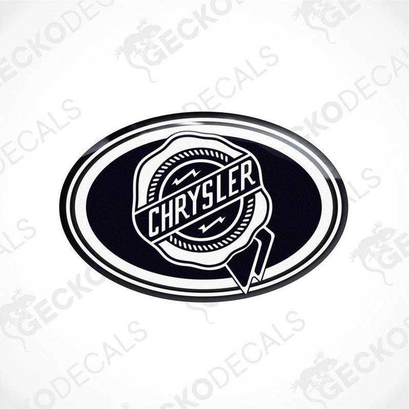 Black and white vinyl decals with the Chrysler logo.