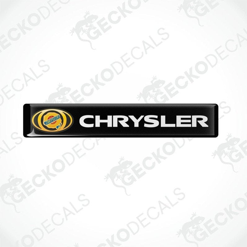  Black vinyl decals with the Chrysler logo in yellow and white.