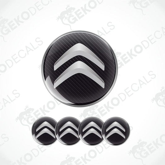 Set of Citroén logo emblems on a white background with 'Gekodecals' branding.