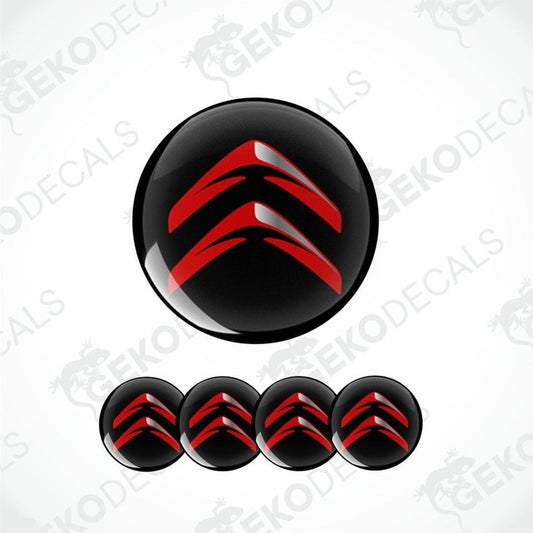 Citroén logo decal set on a white background with 'Gekodecals' branding.