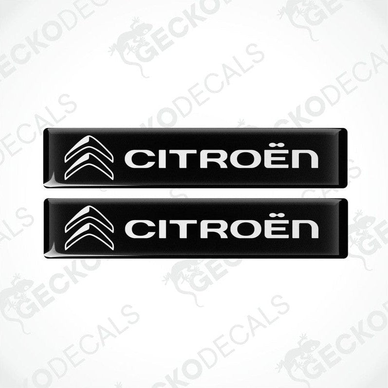 Two black vinyl decals with the white CITROEN logo