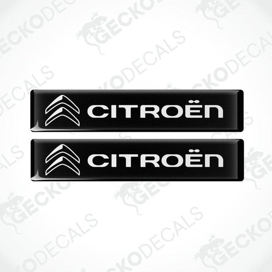 Two black vinyl decals with the white CITROEN logo