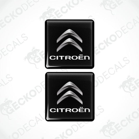 Two black and silver vinyl decals with the CITROEN logo.