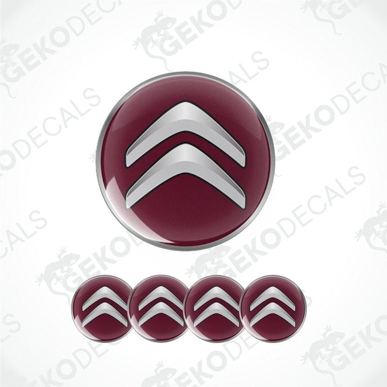 Citroén logo decal set on a white background with 'Gekodecals' watermark.