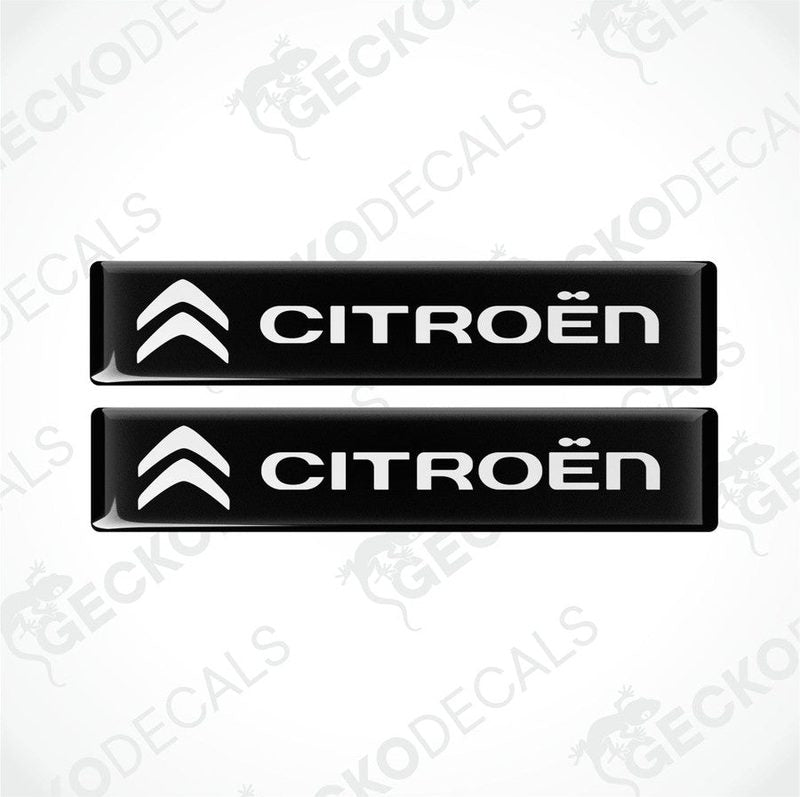 Two black vinyl decals with the white CITROEN logo