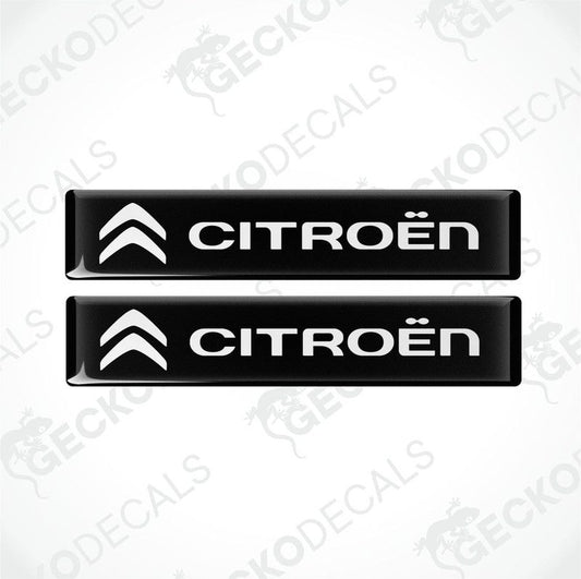 Two black vinyl decals with the white CITROEN logo