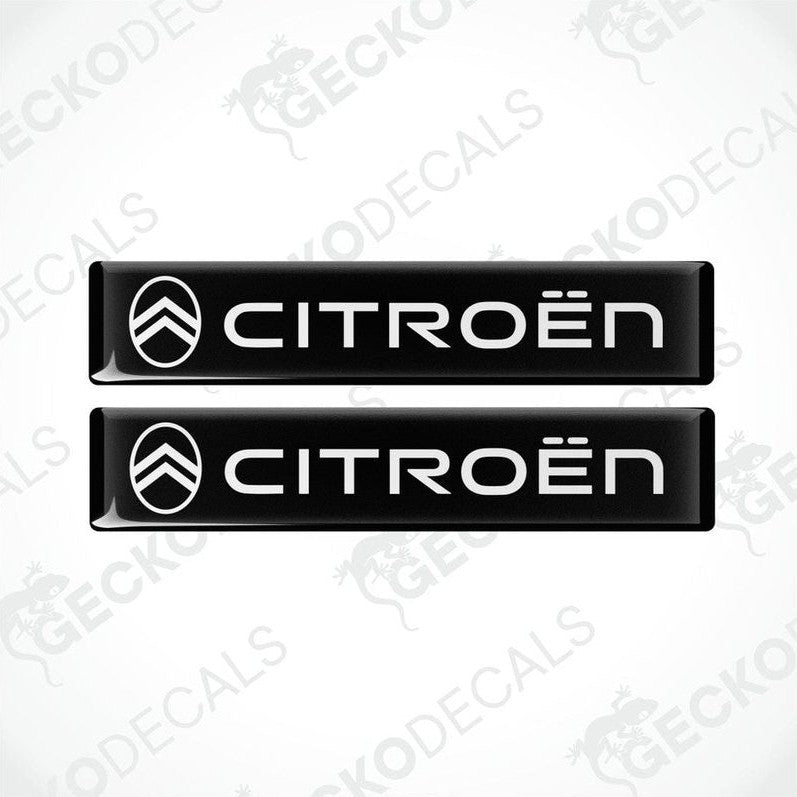 Two black vinyl decals with the white CITROEN logo