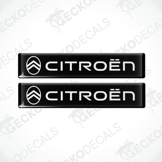 Two black vinyl decals with the white CITROEN logo