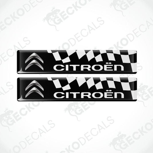 Two black, white, and red vinyl stickers with the CITROEN brand logo.