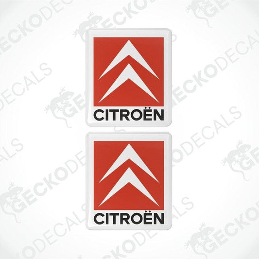 Two red and white vinyl decals with the CITROEN logo.