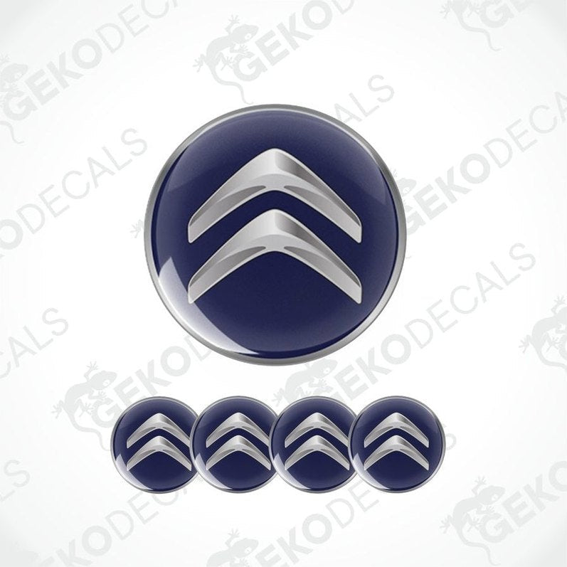 Citroén logo decal set on a white background with 'Gekodecals' branding.