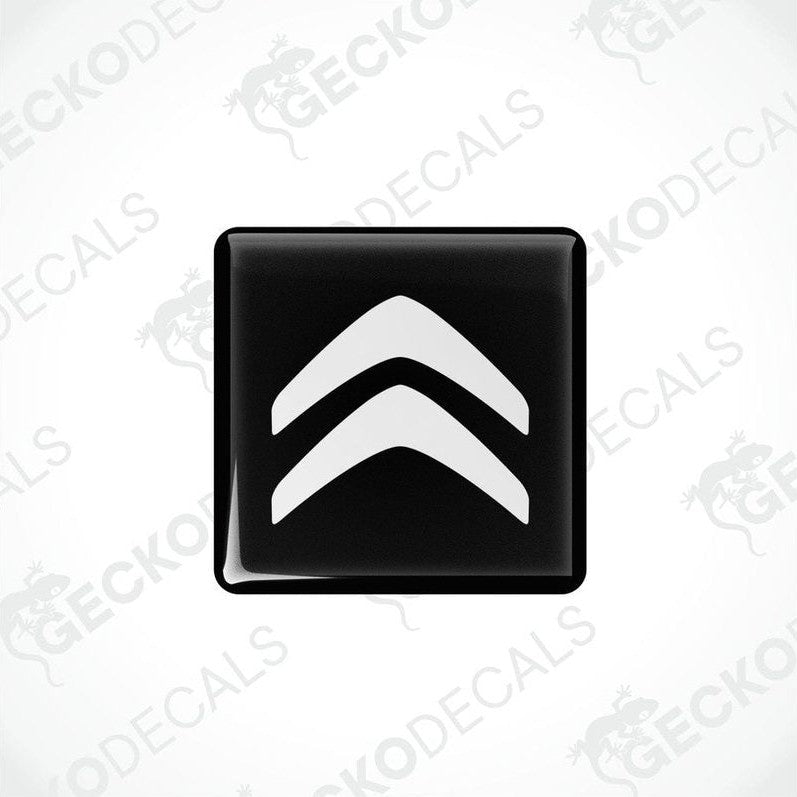 Black vinyl stickers with white Citroen logo.