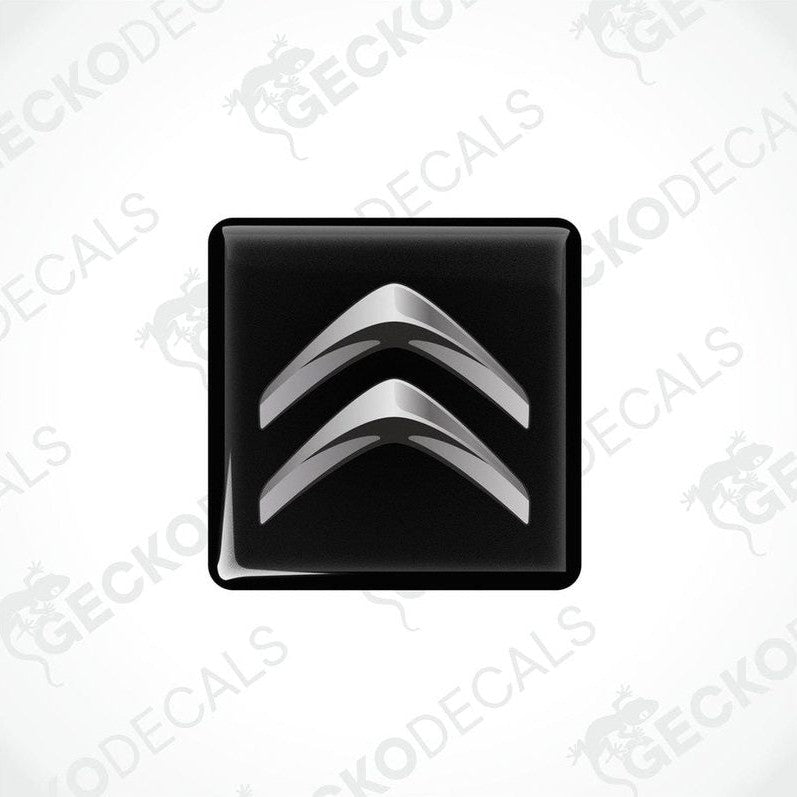 Black vinyl decals with a silver chevron design.