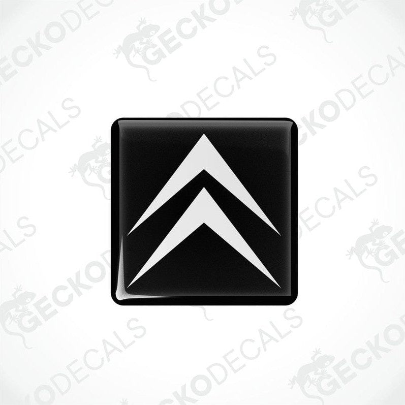 Black vinyl stickers with white Citroen logo.