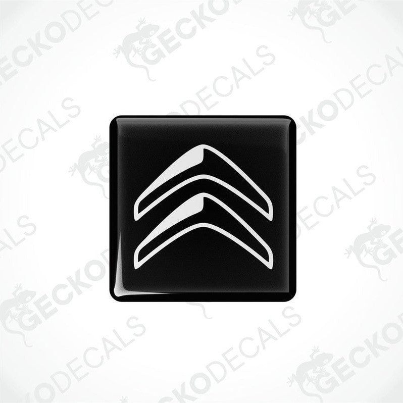  Black vinyl stickers with white Citroen logo.