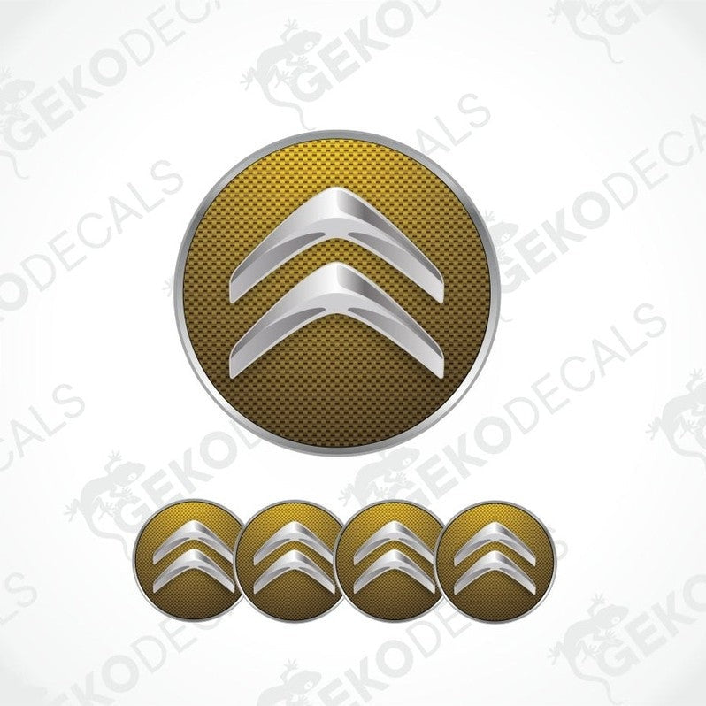 Citroén logo and four variations on a white background with 'Gekodecals' branding.