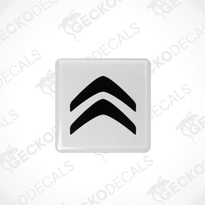 White vinyl stickers with black Citroen logo.