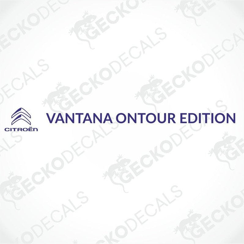 Purple Vantana Ontour Edition Citroën logo decal on transfer paper