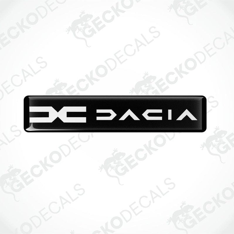 Black vinyl decals with the word 'DACIA' written in white.