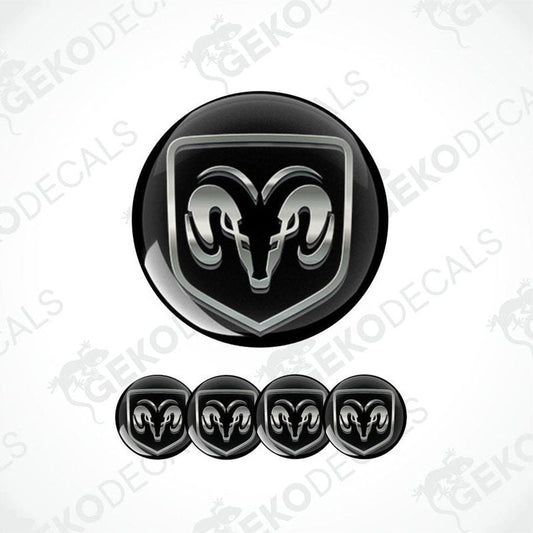 Dodge logo and four smaller logos on a white background with 'Gekodecals' branding.