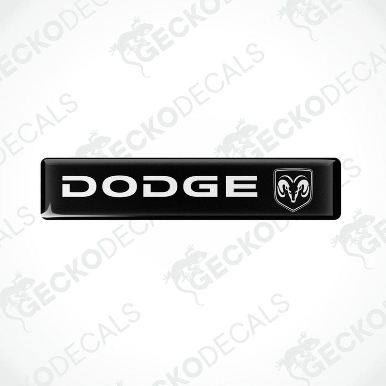 Black vinyl decals with the Dodge brand logo in white.
