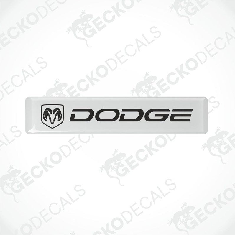 White vinyl decals with the Dodge logo in black.