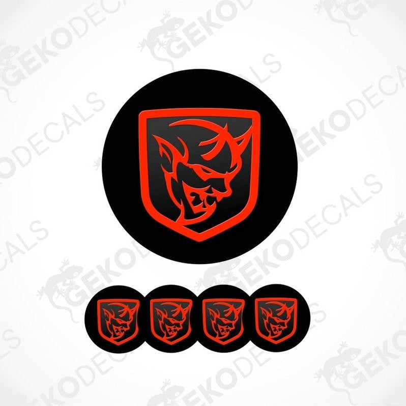 Red and black logo with a stylized animal face on a white background with 'Gekodecals' branding.