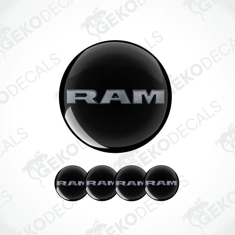 Black RAM logo decal set on a white background with 'Gekodecals' branding.