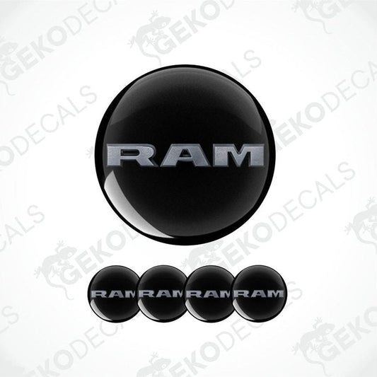 Black RAM logo decal set on a white background with 'Gekodecals' branding.