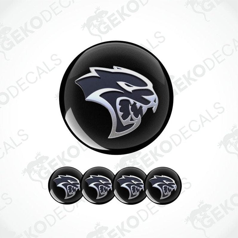 Set of black and silver panther head decals on a white background with 'Gekodecals' branding.