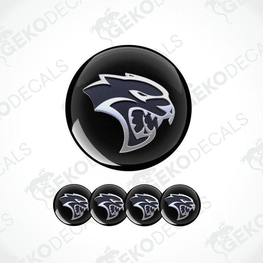 Set of black and silver panther head decals on a white background with 'Gekodecals' branding.