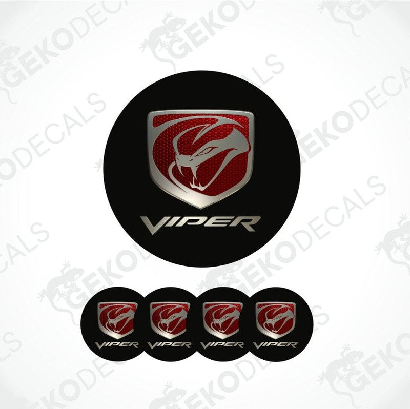 Set of Dodge Viper logo decal stickers on a white background