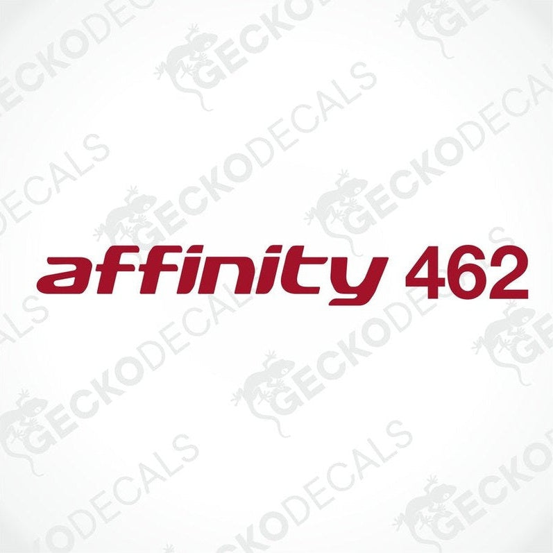 Red ELDDIS Affinity 462 caravan die-cut sticker for exterior use