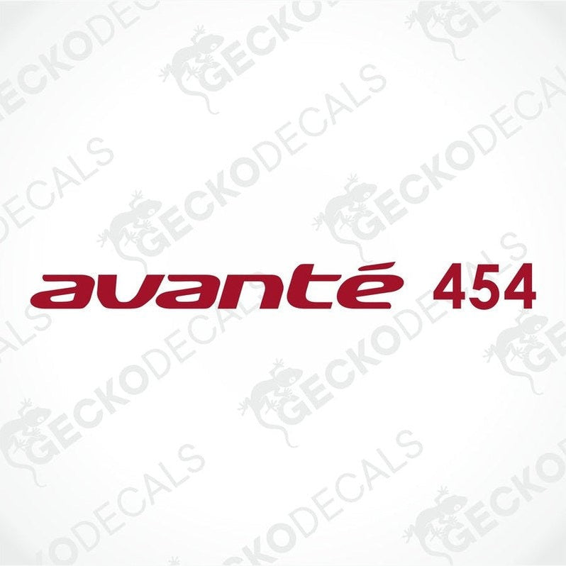 Red ELDDIS Avante 454 caravan exterior sticker