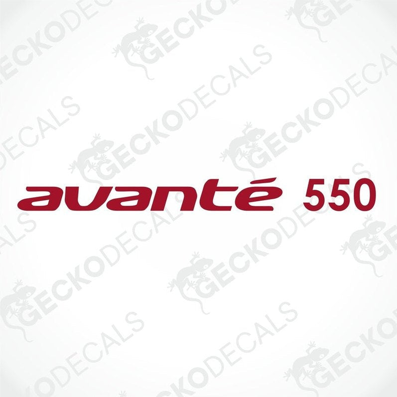 Red ELDDIS Avante 550 caravan logo decal