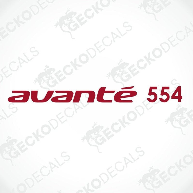 Red ELDDIS Avante 554 caravan model decal