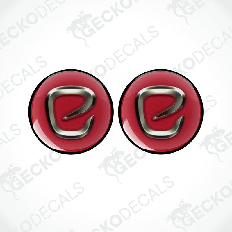 Two round red and black epoxy decals with the ELDDIS logo in the center.