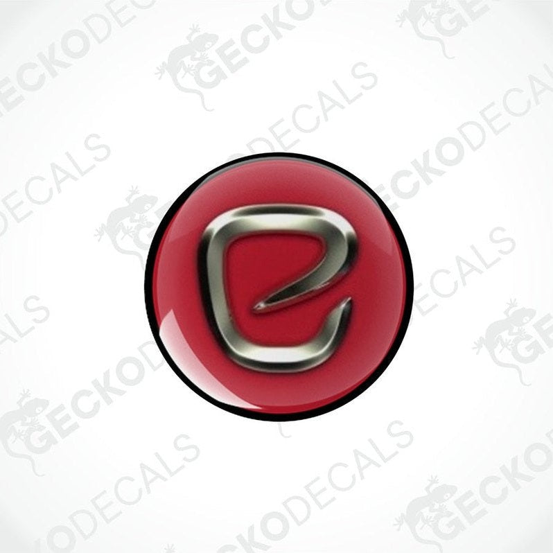 Two round red and black epoxy decals with the ELDDIS logo in the center.