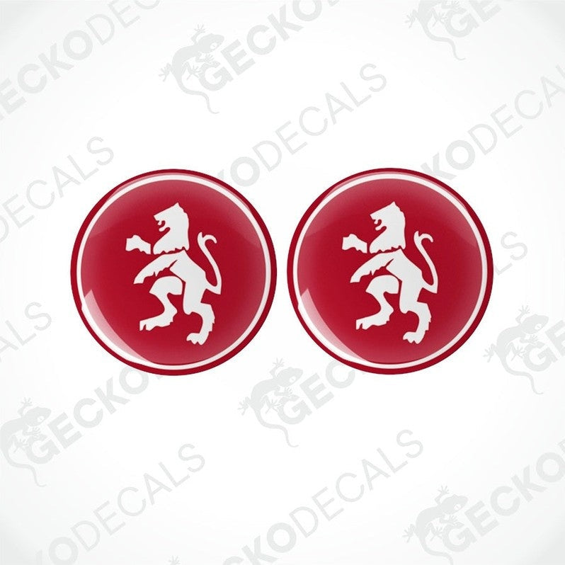 Two round red and black epoxy decals with the ELDDIS logo in the center.