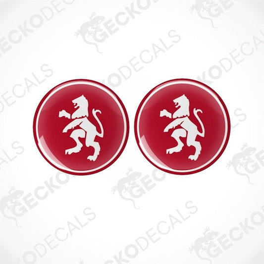 Two round red and black epoxy decals with the ELDDIS logo in the center.