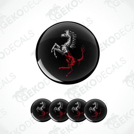 Ferrari logo decal on a white background with 'Gekodecals' branding.