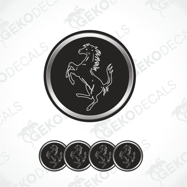 Ferrari logo and emblem set on a white background